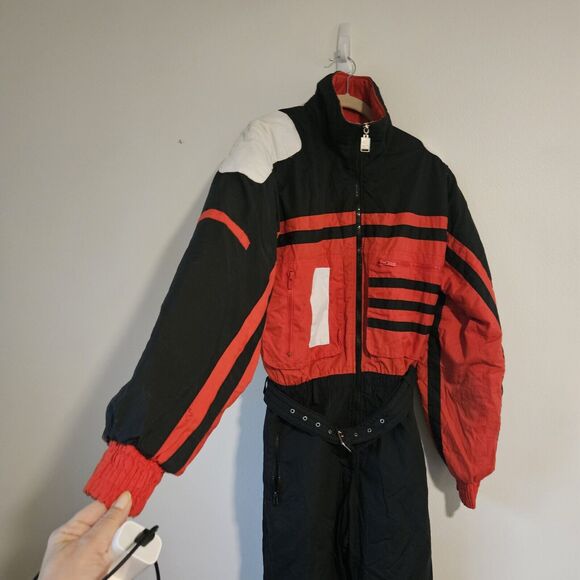 Vtg Ski Lion One Piece Ski Suit Snowsuit Snow Bib Jacket Pant 80s 90 Men's M EUC - Picture 8 of 13